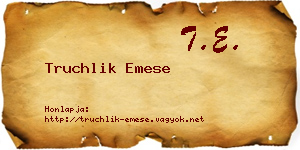 Truchlik Emese névjegykártya